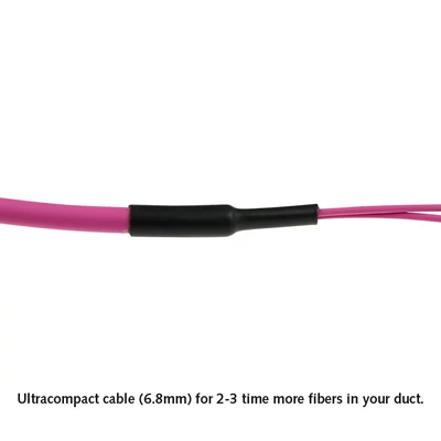 Kép 2/3 - ACT Multimode 50/125 OM4(OM3) polarity B fiber trunk cable with 2 MTP/MPO female connectors each side 10m Pink