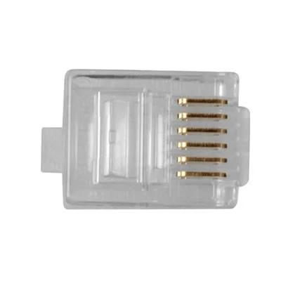 Kép 3/6 - ACT RJ12 (6P/6C) modulaire connector for round cable with solid conductors