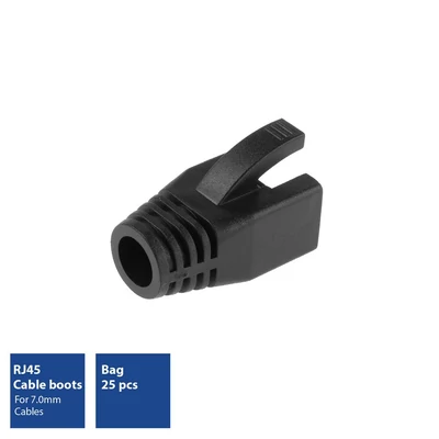 Kép 2/4 - ACT RJ45 boot for 7.0 mm cable 25db Black