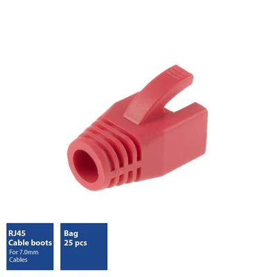 Kép 2/6 - ACT RJ45 boot for 7.0 mm cable Red