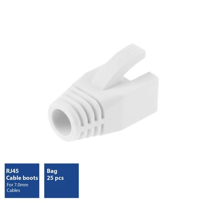 Kép 2/6 - ACT RJ45 boot for 7.0 mm cable White