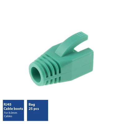 Kép 2/6 - ACT RJ45 boot for 8.0 mm cable Green