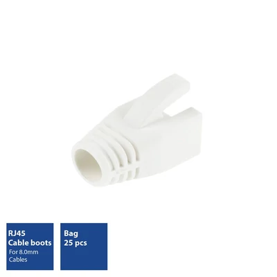 Kép 2/6 - ACT RJ45 boot for 8.0 mm cable White
