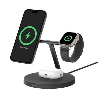 Kép 6/6 - Belkin BoostCharge Pro 3-in-1 Wireless Charging Stand with Qi2 15W Black