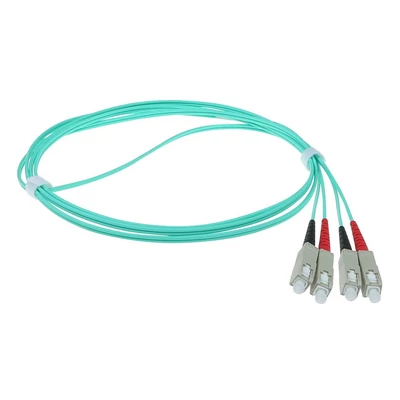 Kép 2/2 - ACT LSZH Multimode 50/125 OM3 fiber cable duplex with SC connectors 10m Blue