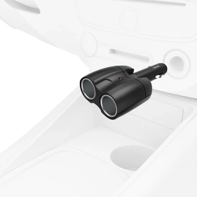 Kép 4/4 - Hama 2-Way Distributor for Cigarette Lighter Socket 180° Articulated Plug 12V Black