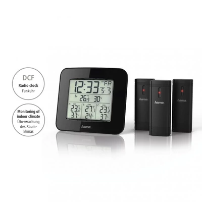 Kép 8/8 - Hama EWS-TRIO Időjárás Állomás Black