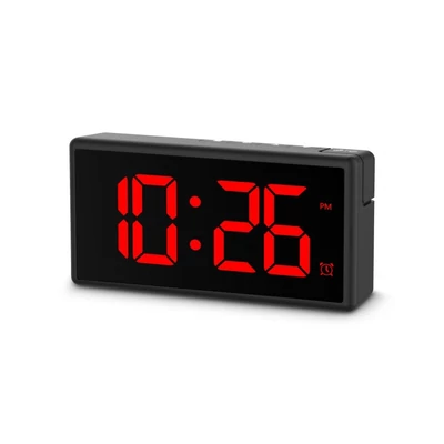 Kép 3/4 - Hama Ibiza Digital Alarm Clock Multi-Colour Display with USB Charging Function Black