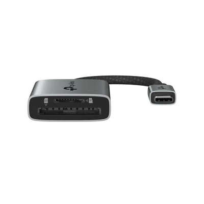 Kép 2/6 - TP-Link UA430C USB Type-C to SD & microSD 3.0 Card Reader Grey