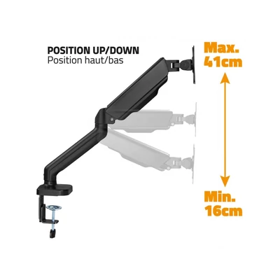 Kép 8/12 - Advance MecaMount Single 17"-32" Monitor Console Black