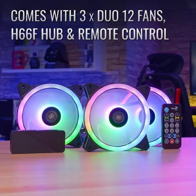 Kép 4/7 - Aerocool Duo 12 Pro 12CM ARGB FANS