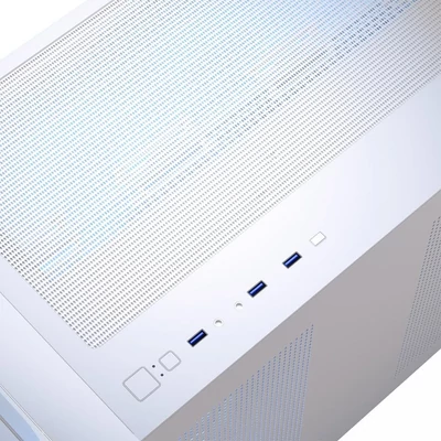 Kép 4/4 - Aerocool P300C Tempered Glass White