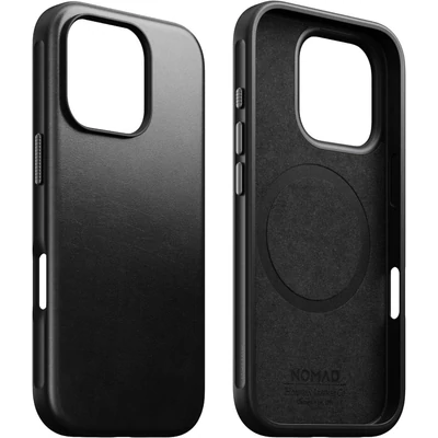 Nomad Modern Leather Horween iPhone 16 Pro case Black