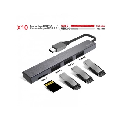 Kép 3/5 - Advance Xpand Smart 2in1 USB2.0 Card Reader Grey