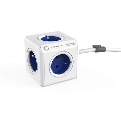 Allocacoc PowerCube Extended 1,5m White/Blue