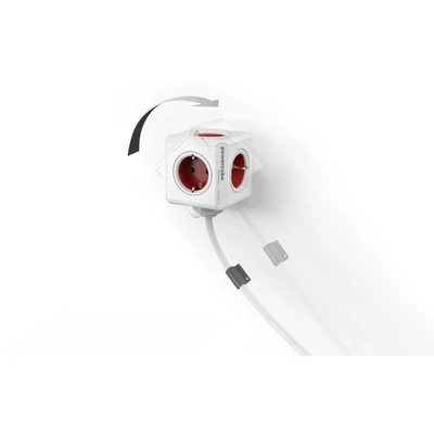 Kép 2/4 - Allocacoc PowerCube Extended 3m White/Red