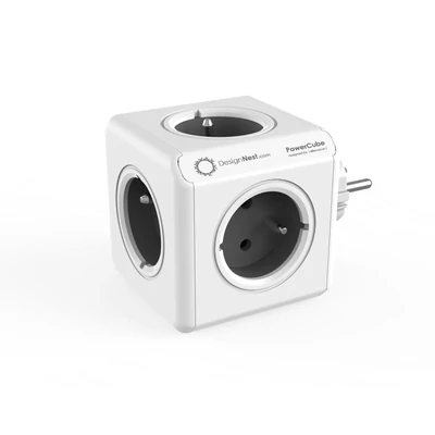 Allocacoc PowerCube Original 5DIN Fali White/Grey