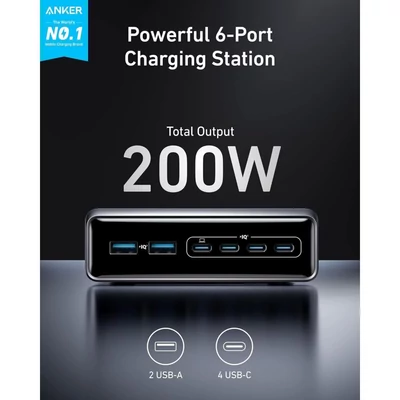Kép 2/2 - ANKER Prime Charger 200W Desktop GaN Black