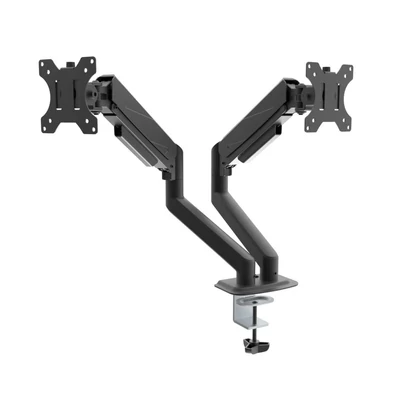Kép 2/2 - Akyga AK-MB-06 Dual Gas Spring Monitor Arm Double Desk Mount 2x10kg VESA 75x75mm / 100x100mm 15-32"