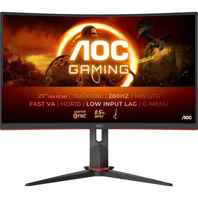 Kép 10/10 - AOC 27" C27G2Z3 LED Curved