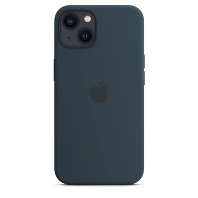 Kép 2/8 - Apple iPhone 13 Silicone Case with MagSafe Abyss Blue
