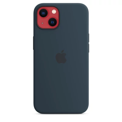 Kép 6/8 - Apple iPhone 13 Silicone Case with MagSafe Abyss Blue
