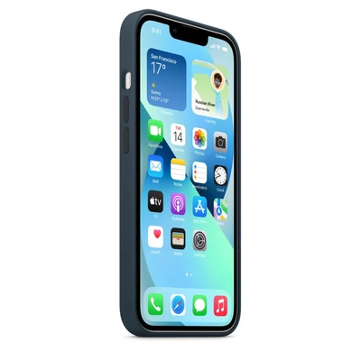 Kép 8/8 - Apple iPhone 13 Silicone Case with MagSafe Abyss Blue