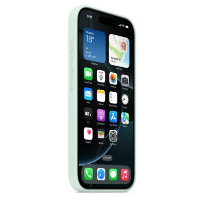Kép 5/5 - Apple iPhone 16 Pro Silicone Case with MagSafe Aquamarine (Seasonal)