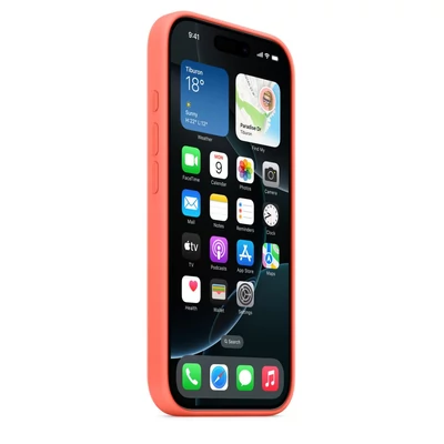 Kép 5/5 - Apple iPhone 16 Pro Silicone Case with MagSafe Tangerine (Seasonal)
