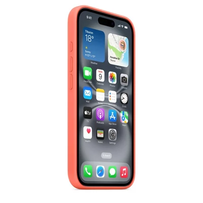 Kép 6/6 - Apple iPhone 16 Silicone Case with MagSafe Tangerine (Seasonal)