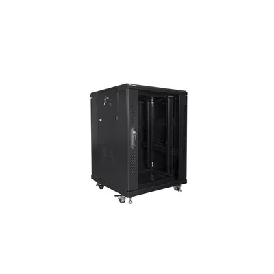 Kép 2/4 - Lanberg 19" 15U Szabadon álló Rackszekrény Black
