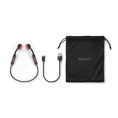 Kép 7/7 - Philips TAA5608BK Bluetooth Headset Black/Red