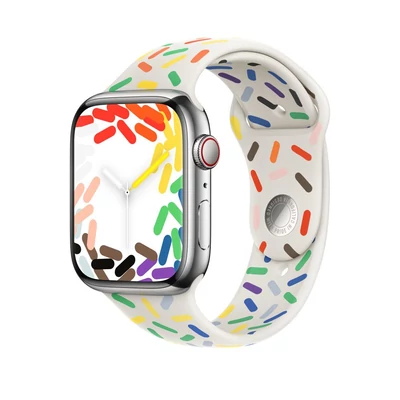 Kép 2/3 - Apple Watch 45mm Band: Sport Band S/M Pride Edition