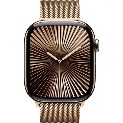 Kép 2/2 - Apple Watch S10 Cellular 42mm Gold Titanium Case with Gold Milanese Loop