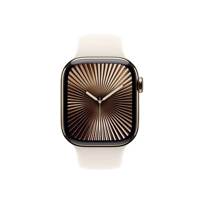 Kép 2/2 - Apple Watch S10 Cellular 42mm Gold Titanium Case with Starlight Sport Band S/M