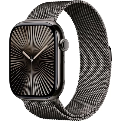 Apple Watch S10 Cellular 42mm Slate Titanium Case with Slate Milanese Loop