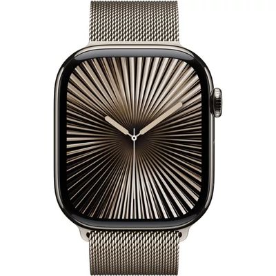 Kép 2/2 - Apple Watch S10 Cellular 46mm Natural Titanium Case with Natural Milanese Loop M/L