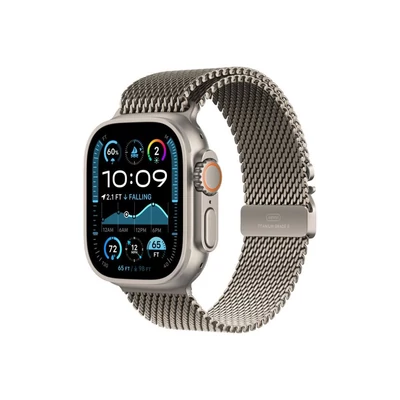 Apple Watch Ultra 2 v2 Cellular 49mm Natural Titanium Case with Natural Titanium Milanese Loop L
