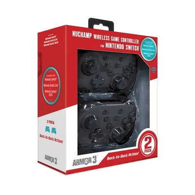 Kép 2/5 - ARMOR3 NuChamp Nintendo Switch Gamepad Black (2pack)