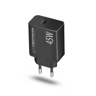 Kép 2/3 - Esperanza EZC108K Quick Power Charger 45W USB-C Black