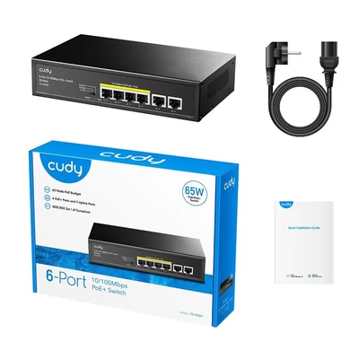 Kép 5/5 - Cudy FS1006P 4-FE PoE Switch with 2 Uplink FE