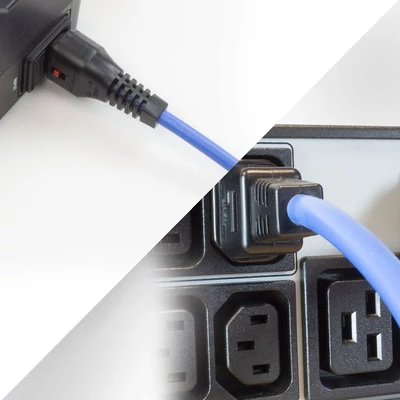 Kép 4/6 - ACT Powercord C13 IEC Lock - C14 1,5m Blue