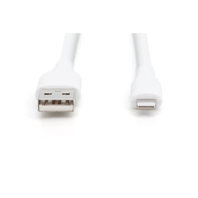 Kép 2/6 - Assmann Lightningh to USB Silicone USB2.0 12W Cable 0,5m White