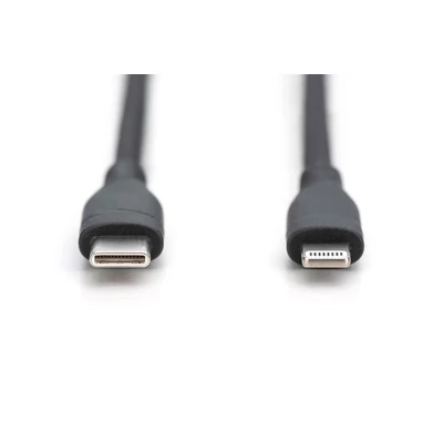 Kép 4/6 - Assmann Lightningh to USB-C Silicone USB2.0 60W Cable 0,5m Black