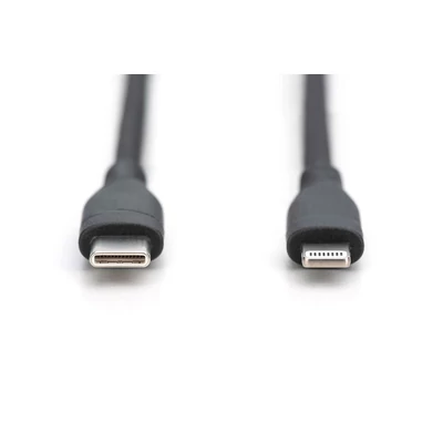 Kép 4/6 - Assmann Lightningh to USB-C Silicone USB2.0 60W Cable 2m Black
