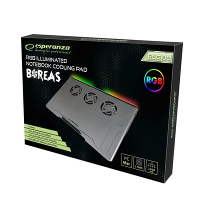 Kép 6/6 - Esperanza EGC108 Boreas Aluminum notebook cooling stand