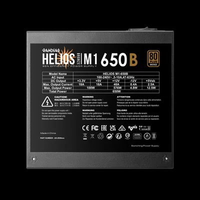 Kép 7/8 - Gamdias 650W 80+ Bronze Helios M1-650B