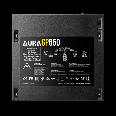 Kép 7/7 - Gamdias 650W 80+ White Aura GP650