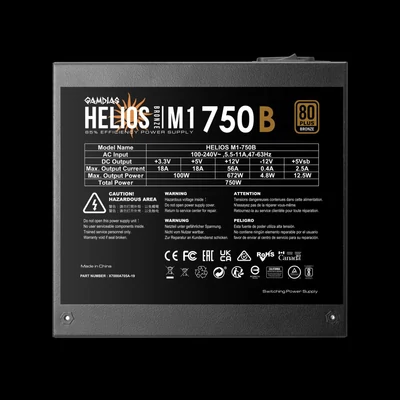 Kép 7/8 - Gamdias 750W 80+ Bronze Helios M1-750B