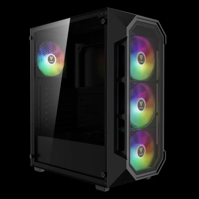 Kép 2/9 - Gamdias Aura GC1 Elite ARGB Tempered Glass Black